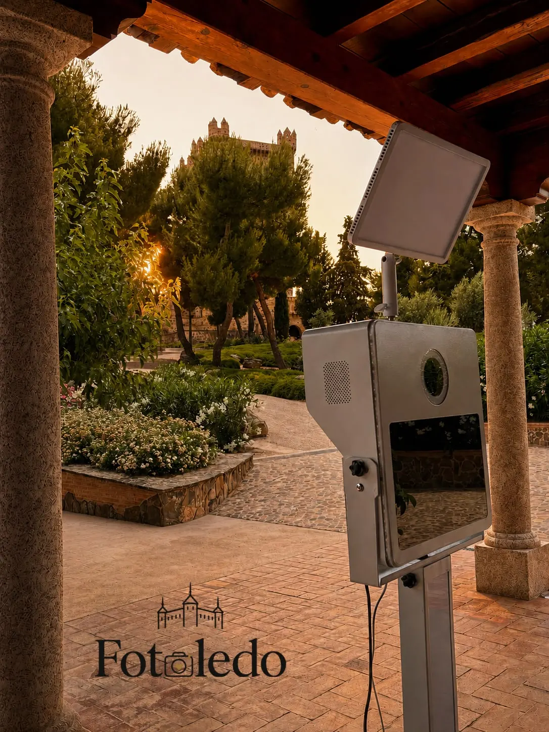Fotomatón instalado en una finca para una boda en Toledo